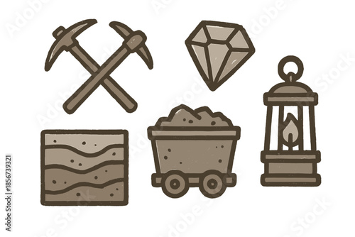 Mining Icons Set