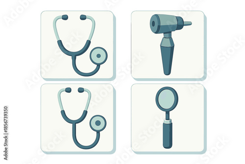 Set of Medical Instruments Icons