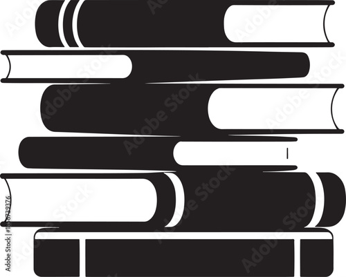 "Minimalist Black and White Vector Illustration of an Open Book | Simple Book Icon Design for Literature, Education & Reading Themes"