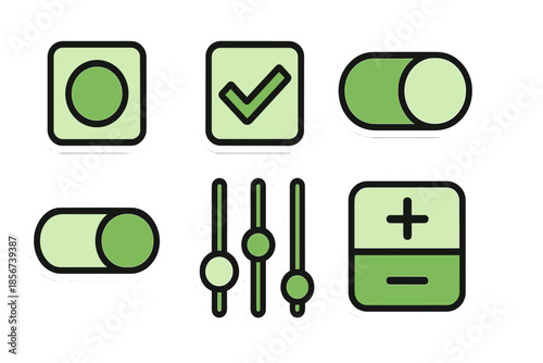 Green UI Icons Set
