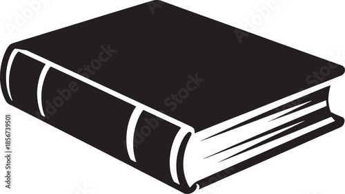 "Minimalist Black and White Vector Illustration of an Open Book | Simple Book Icon Design for Literature, Education & Reading Themes"