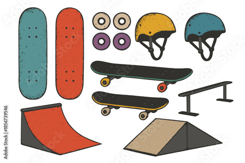 Skateboarding Equipment Collection