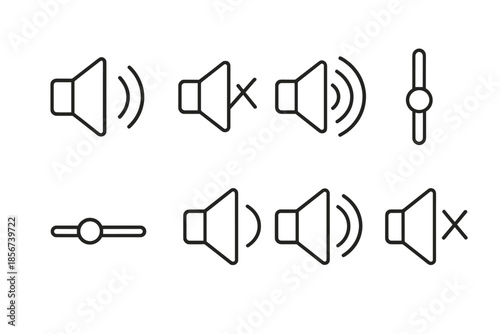 Sound and volume control icons
