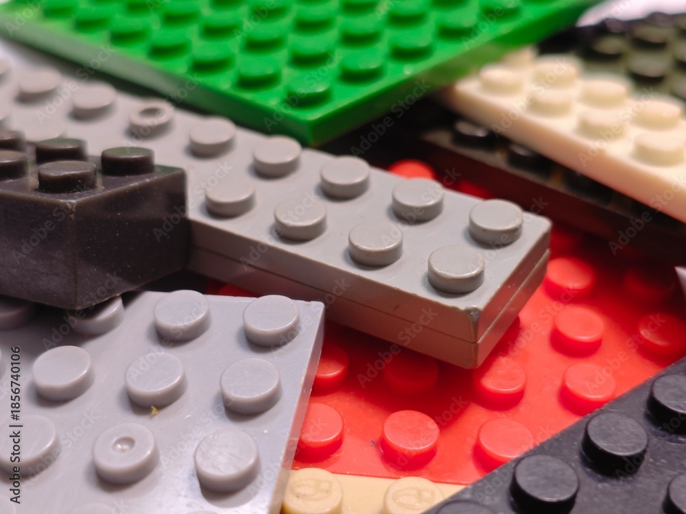 Obraz premium Assorted Bricks Closeup View.