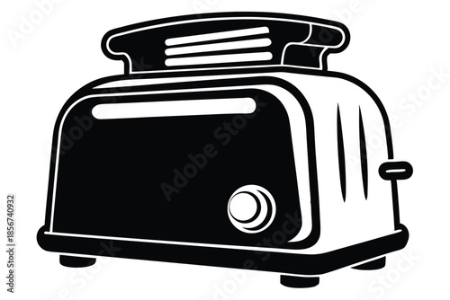toaster silhouette line art vector illustration