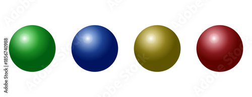 Colorful 3D Gradient Spheres Set on Transparent Background. Gradient Color Balls Spheres Collection