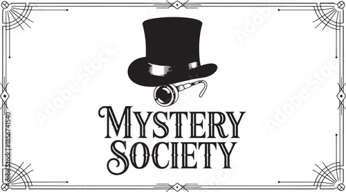 "Minimalist Vector Illustration of Detective with Magnifying Glass | Monochrome Sleuth Icon for Mystery & Investigation Themes"