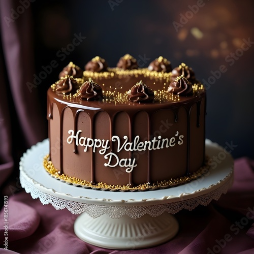 Chocolate drip Valentine’s cake