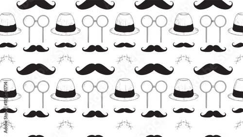 "Minimalist Vector Illustration of Detective with Magnifying Glass | Monochrome Sleuth Icon for Mystery & Investigation Themes"