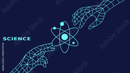 Futuristic digital interface with glowing blue circuits and abstract data visualization in neon workspace