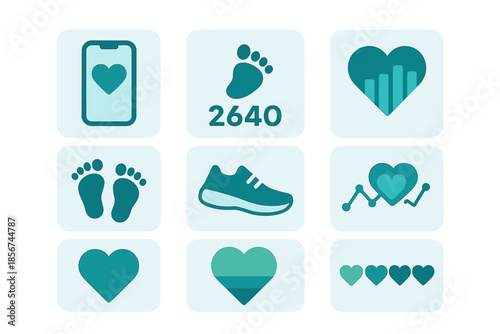 Fitness and Health Tracking Icons