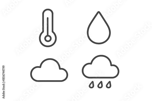 Weather icons on a gray background
