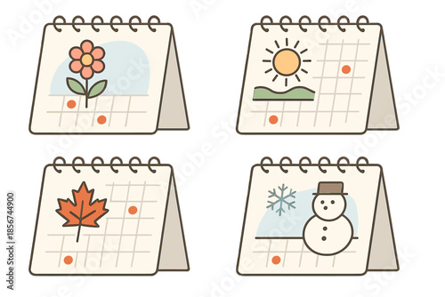 Seasonal Calendars - Spring, Summer, Autumn, Winter