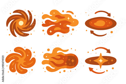 Abstract Cosmic Phenomena Icons