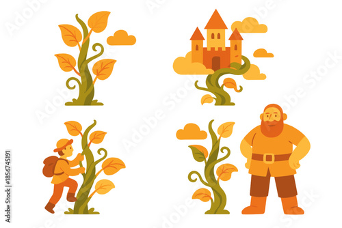 Jack and the Beanstalk fairytale scene