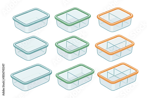 Isometric Food Containers