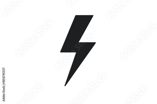 Black lightning bolt on a grey gradient background