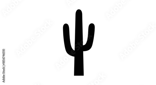 Cactus plant silhouette icon symbol.