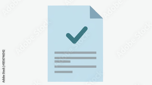 A document with a checkmark and lines representing a verified checklist or approval form