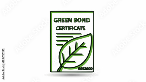 Certificate of Green Bond Issuance with Leaf Illustration