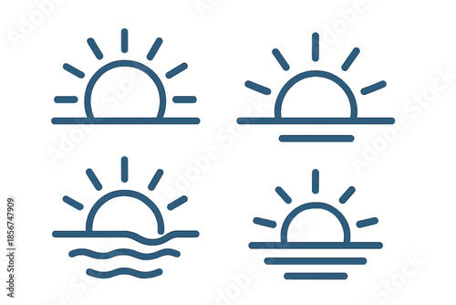 Sunrise and Sunset Icons