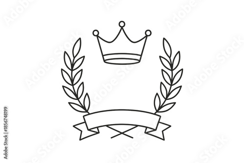 Crown and Laurel Wreath Emblem