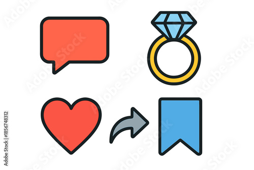 Social media icons on a dark background