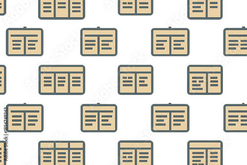 Seamless pattern of dashboard icons with a muted background