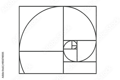 Golden Ratio Fibonacci Spiral Grid