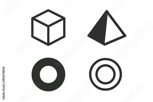 Geometric shapes on a textured background