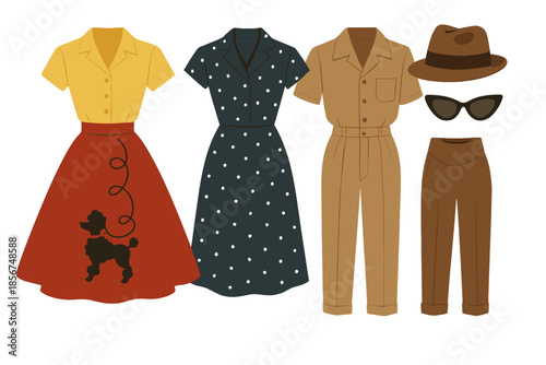 Retro 1950s inspired fashion collection