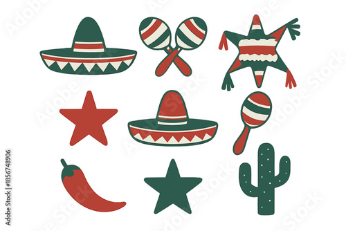 Cinco de Mayo Mexican Fiesta Elements