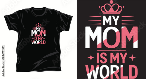 MOM graphic vector t shirt design print.