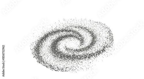 Silver glitter particles forming an elegant, dynamic swirling wave, shimmering and sparkling against a transparent background with copy space, festive celebration atmosphere
