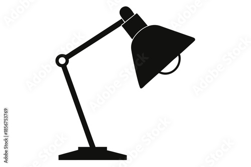 table lamp silhouette line art vector illustration