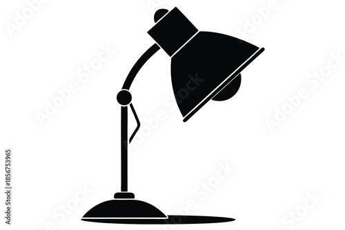 table lamp silhouette line art vector illustration