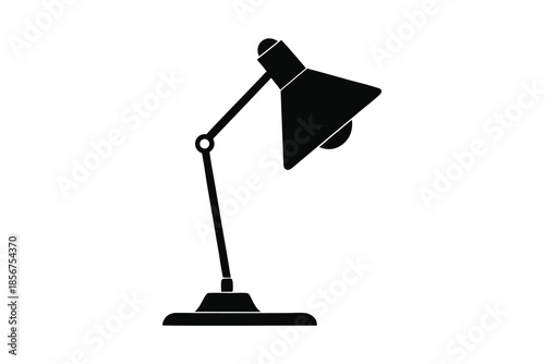 table lamp silhouette line art vector illustration