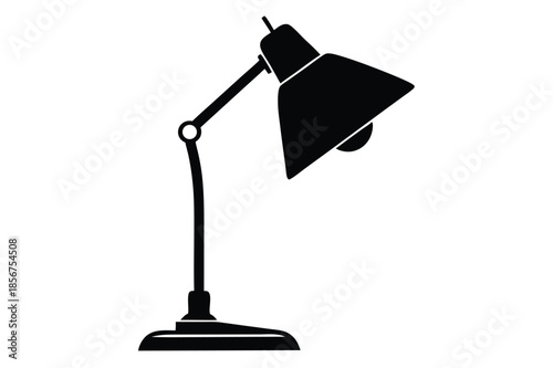 table lamp silhouette line art vector illustration