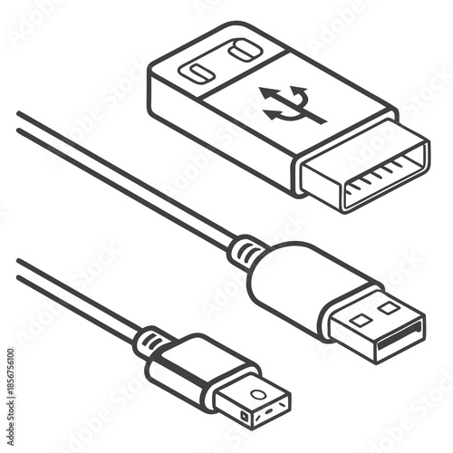 Usb adapter with usb cable