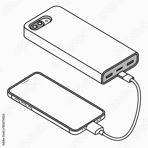 Smartphone charging with portable power bank