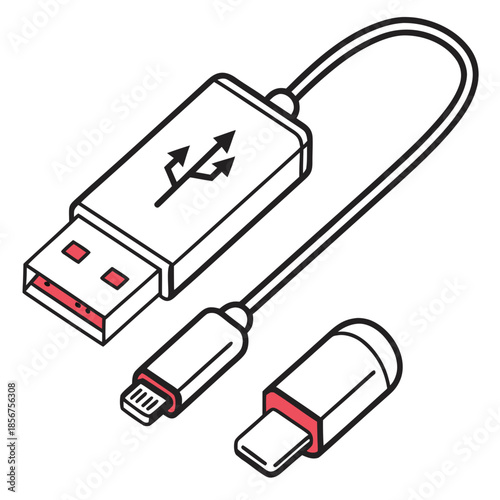 Usb adapter cable with multiple connectors