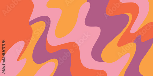 abstract modern pattern flowing shapes retro inspired background