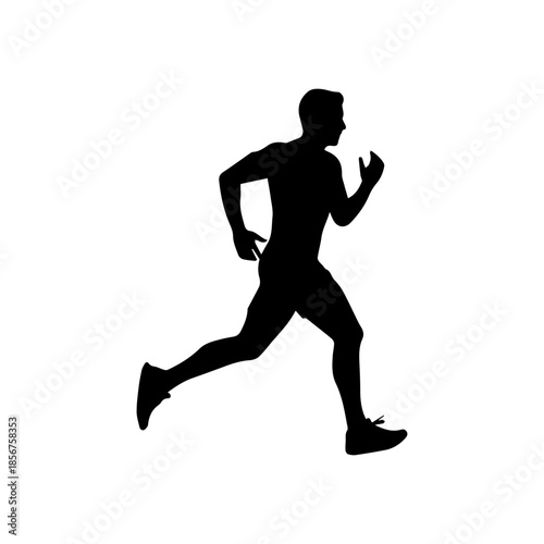 silhouette of a man running