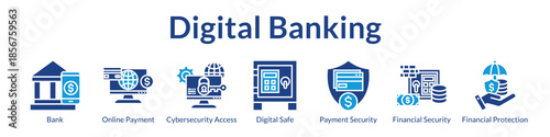 Digital Banking Solutions for Secure Online Payments Cybersecurity Protection Digital Vault and Financial Safety