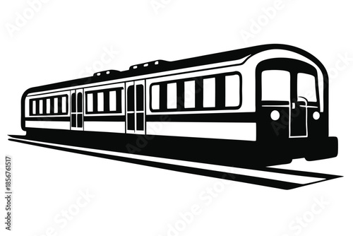 subway silhouette line art vector illustration