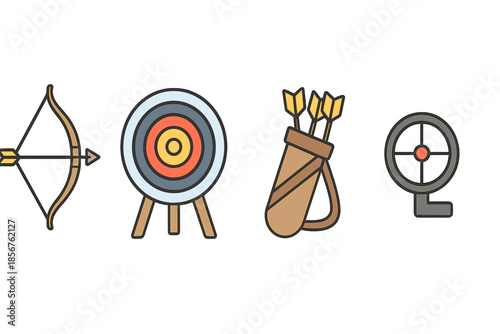 Archery Equipment Icons