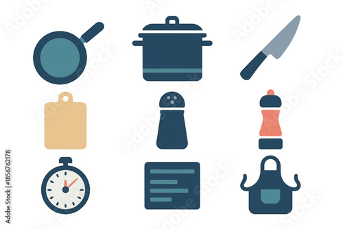 Kitchen Utensils and Cooking Icons
