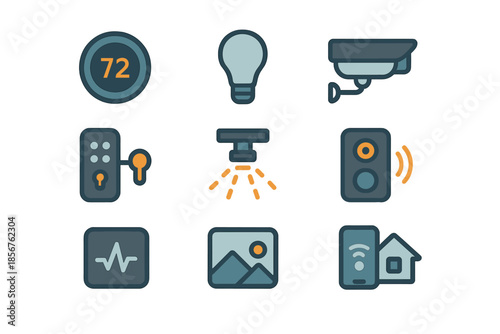 Smart Home Technology Icons Set