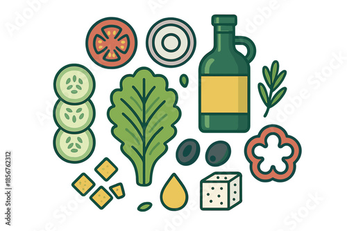 Ingredients for Salad Composition