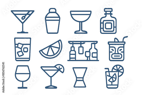 Collection of Cocktail and Bar Icons